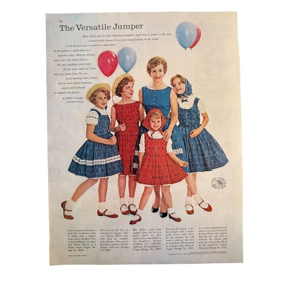 Vintage 1961 Vogue Design Patterns Versatile Jumper Dress Advertisement Print Ad - Picture 1 of 2